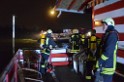 2.1.2016 Schiff 1 Feuer im Motorraum eines Tankschiffes Hoehe Koeln Rodenkirchen